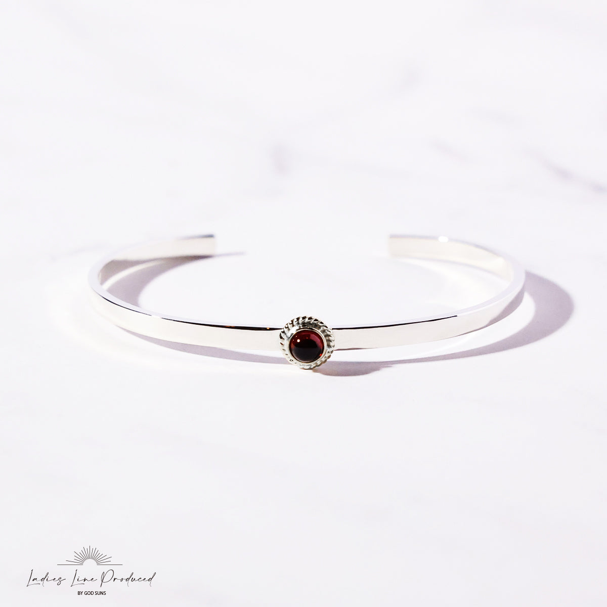 Flat bangle with SV metal, 8mm plate