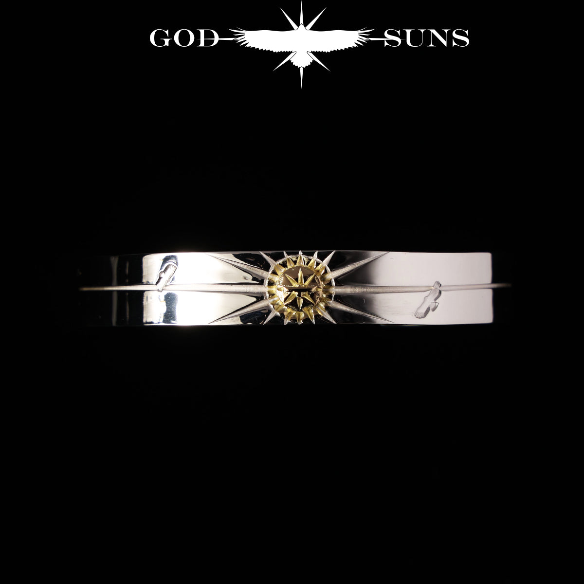 Flat bangle with K18 metal, 8mm plate