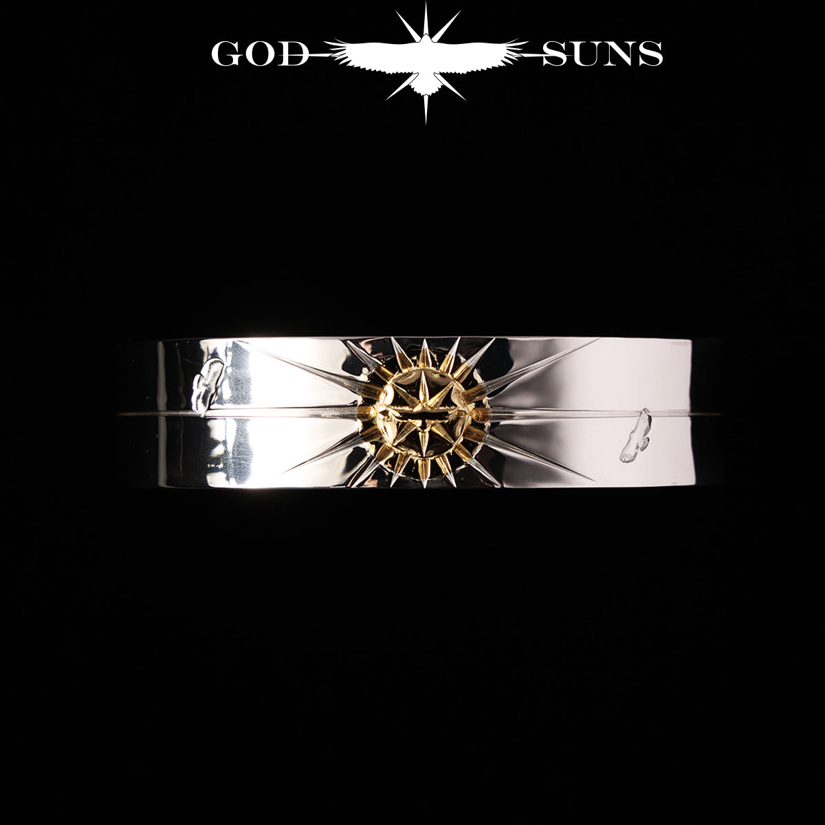 Flat bangle with K18 metal, 8mm plate