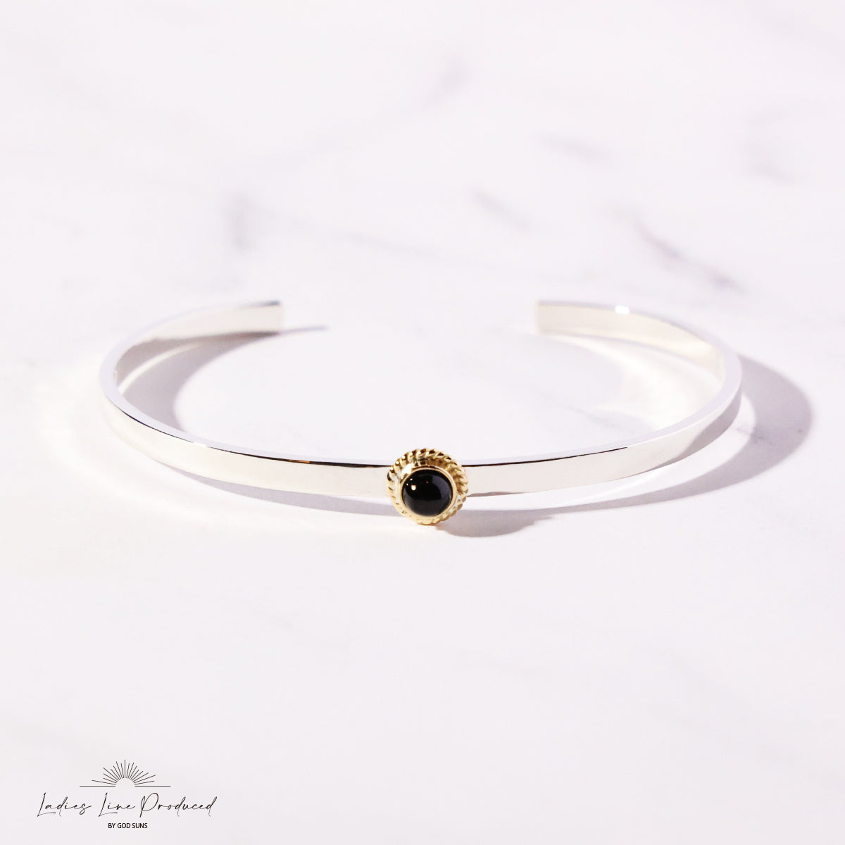 Flat bangle with SV metal, 8mm plate