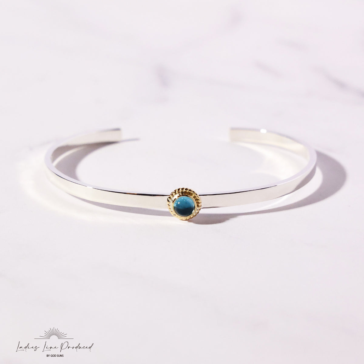 Flat bangle with SV metal, 8mm plate