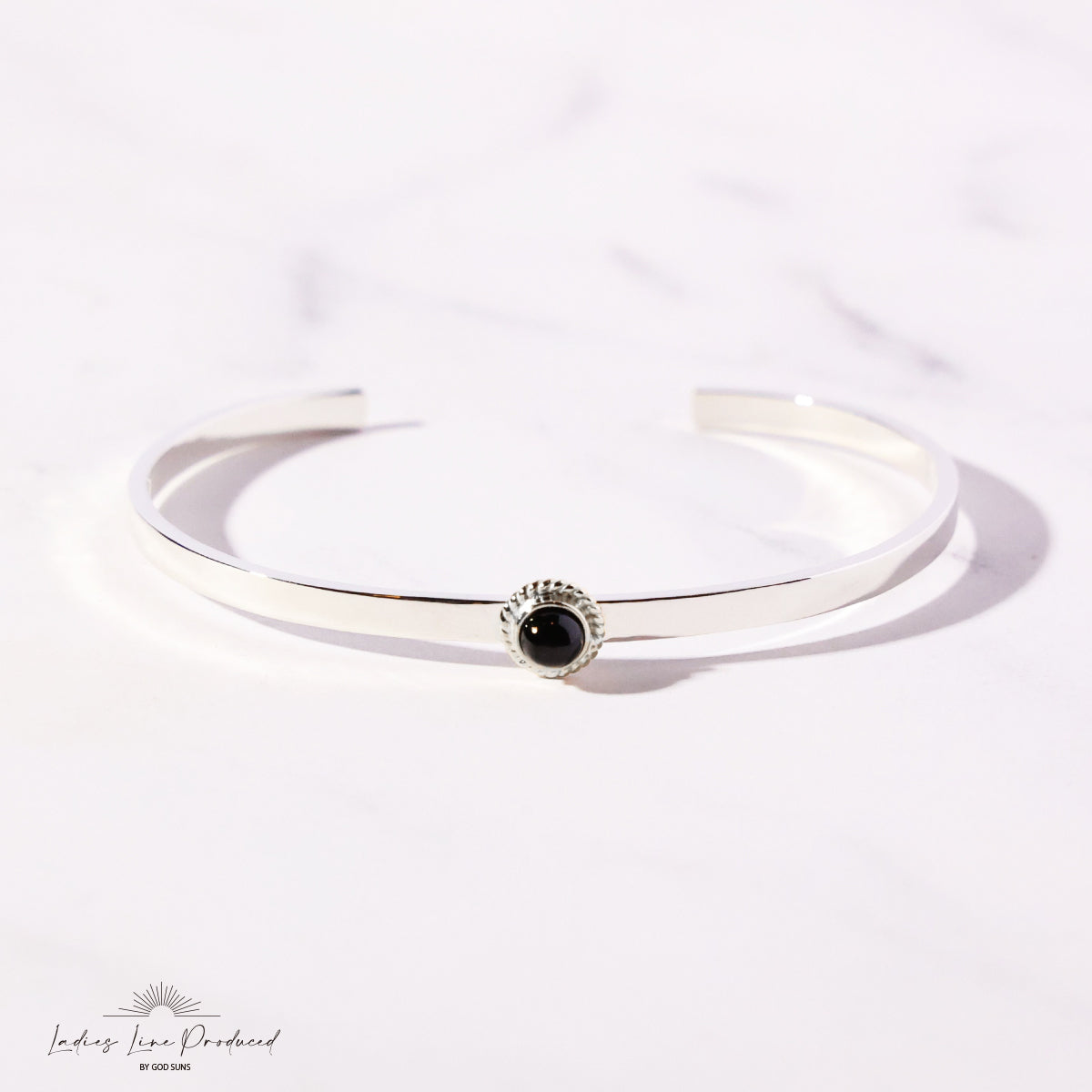 Flat bangle with SV metal, 8mm plate