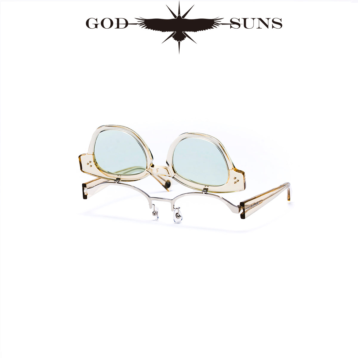CYBORG CLEAR YELLOW/EMERALD GREEN LENS