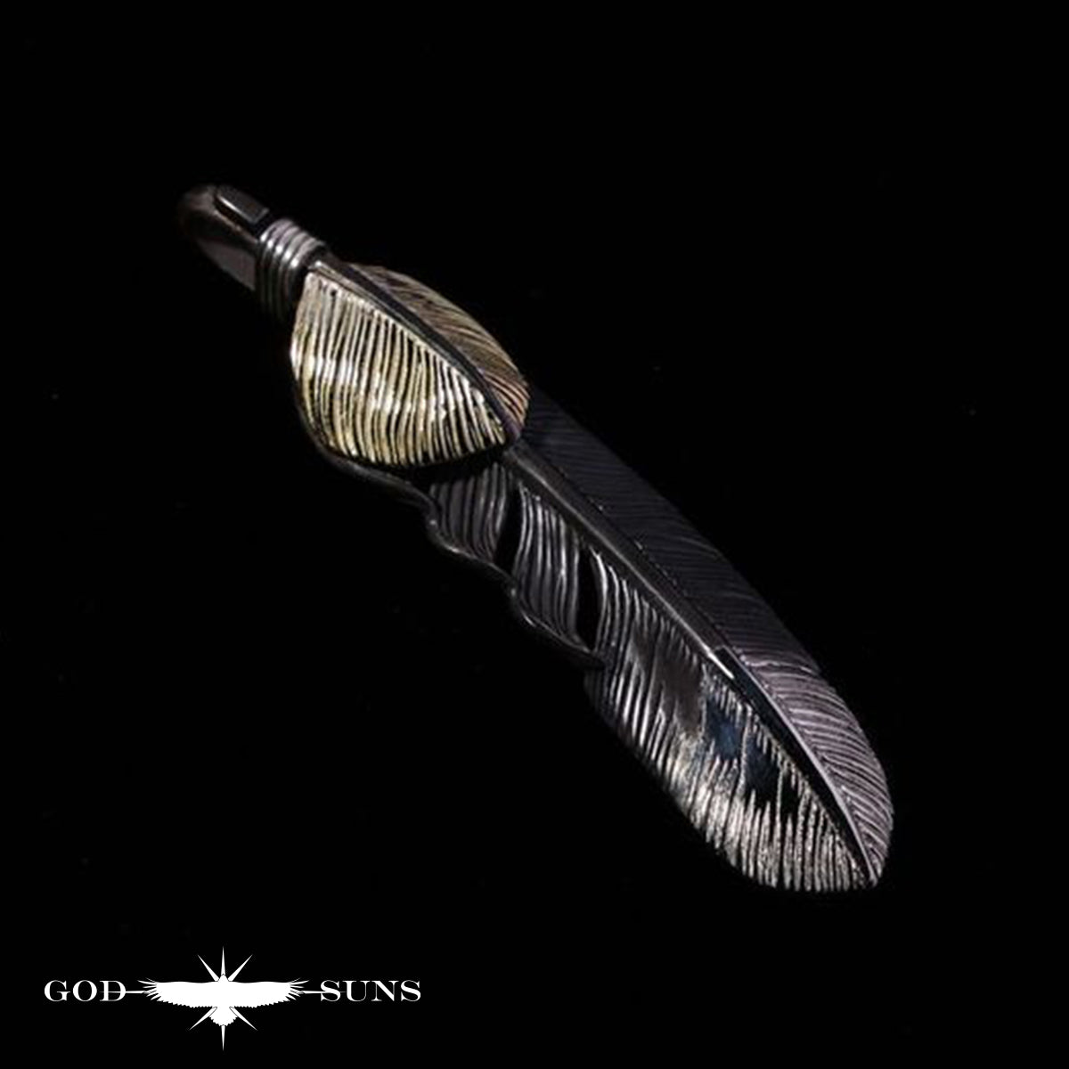 限定品 白頭鷲"羽軸銀"特大金ハート軸銀先プラチナフェザー(左向き)74mmタイプ