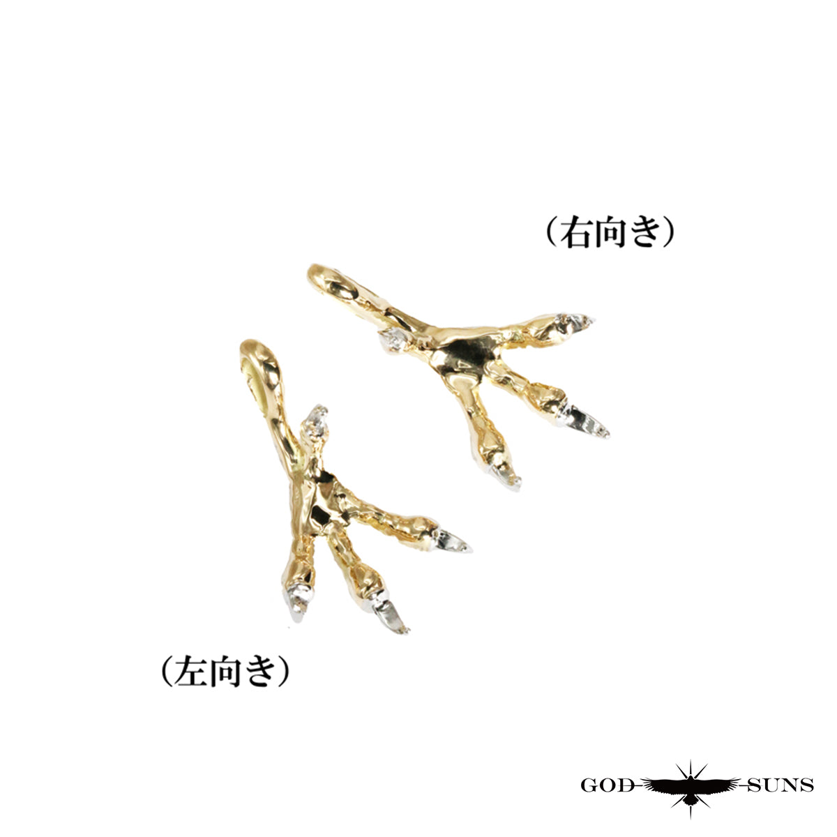 特大金爪先プラチナトップ (K18×PT)(右向きor左向き)