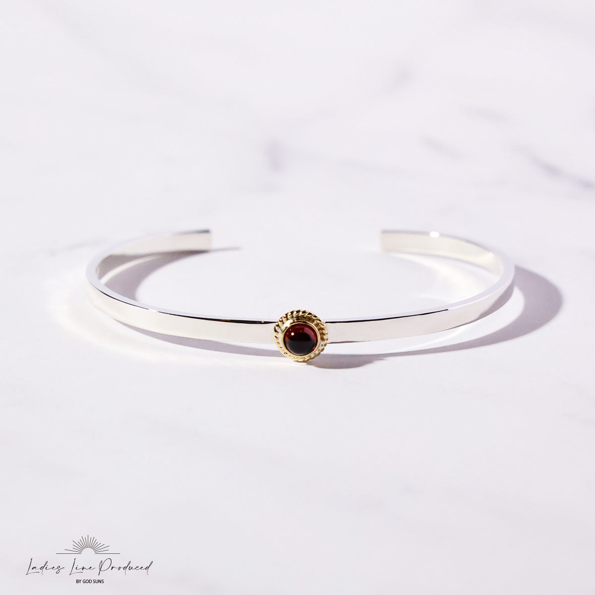 Flat bangle with SV metal, 8mm plate