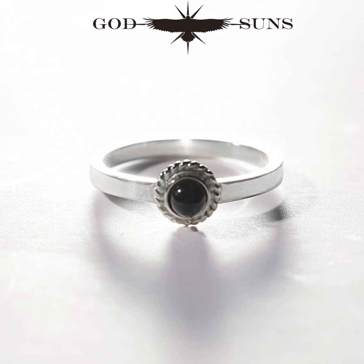 Flat ring silver rope black star 3mm plate
