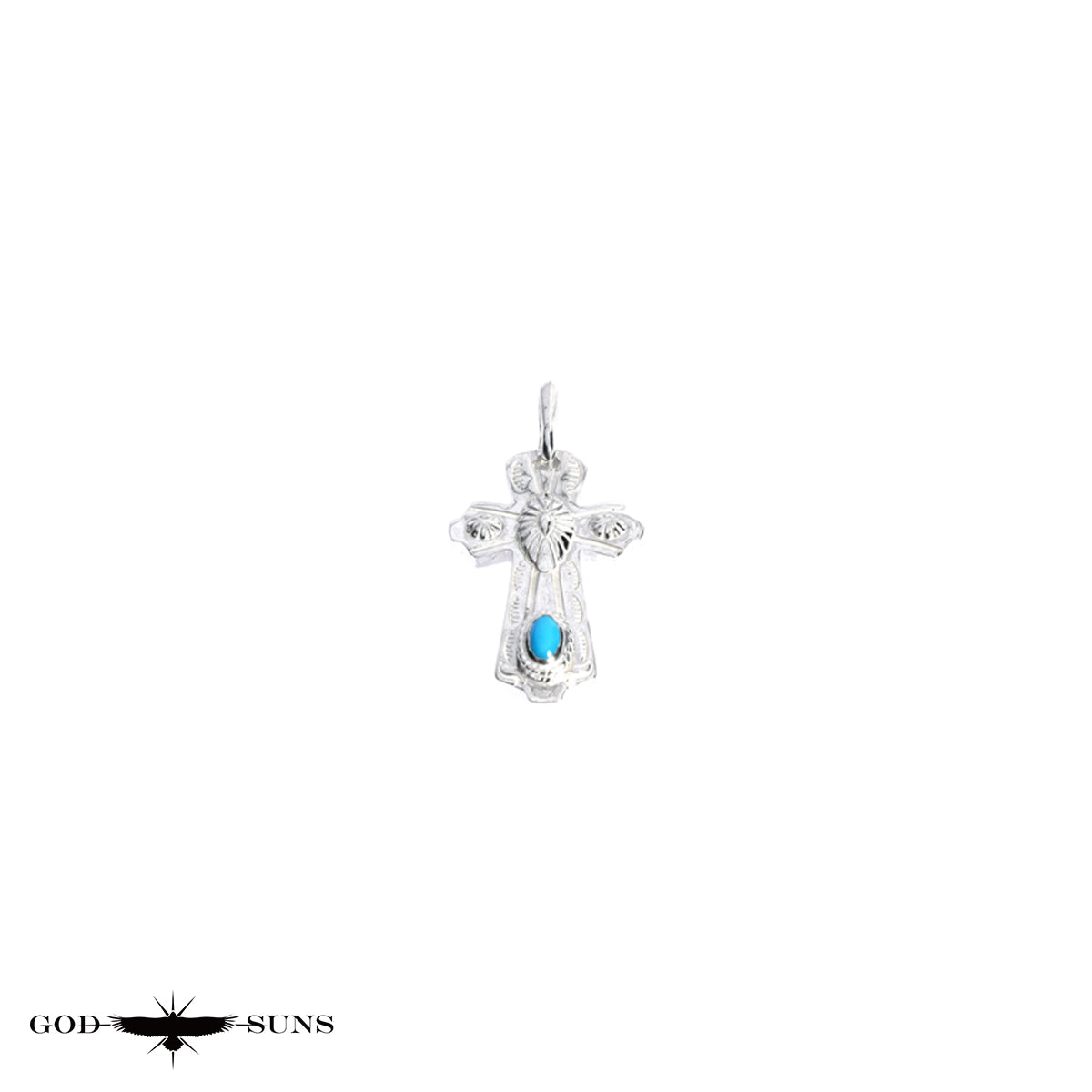 CONCHO CROSS TQ PENDANT(small)
