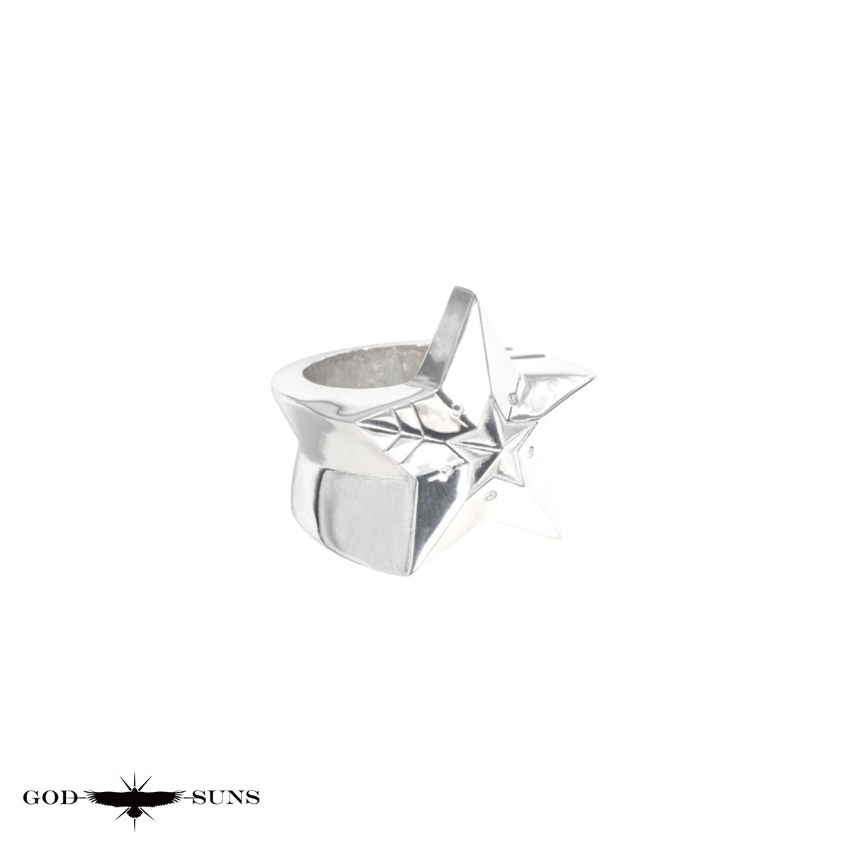 DOUBLE LINE STAR RING(Large)