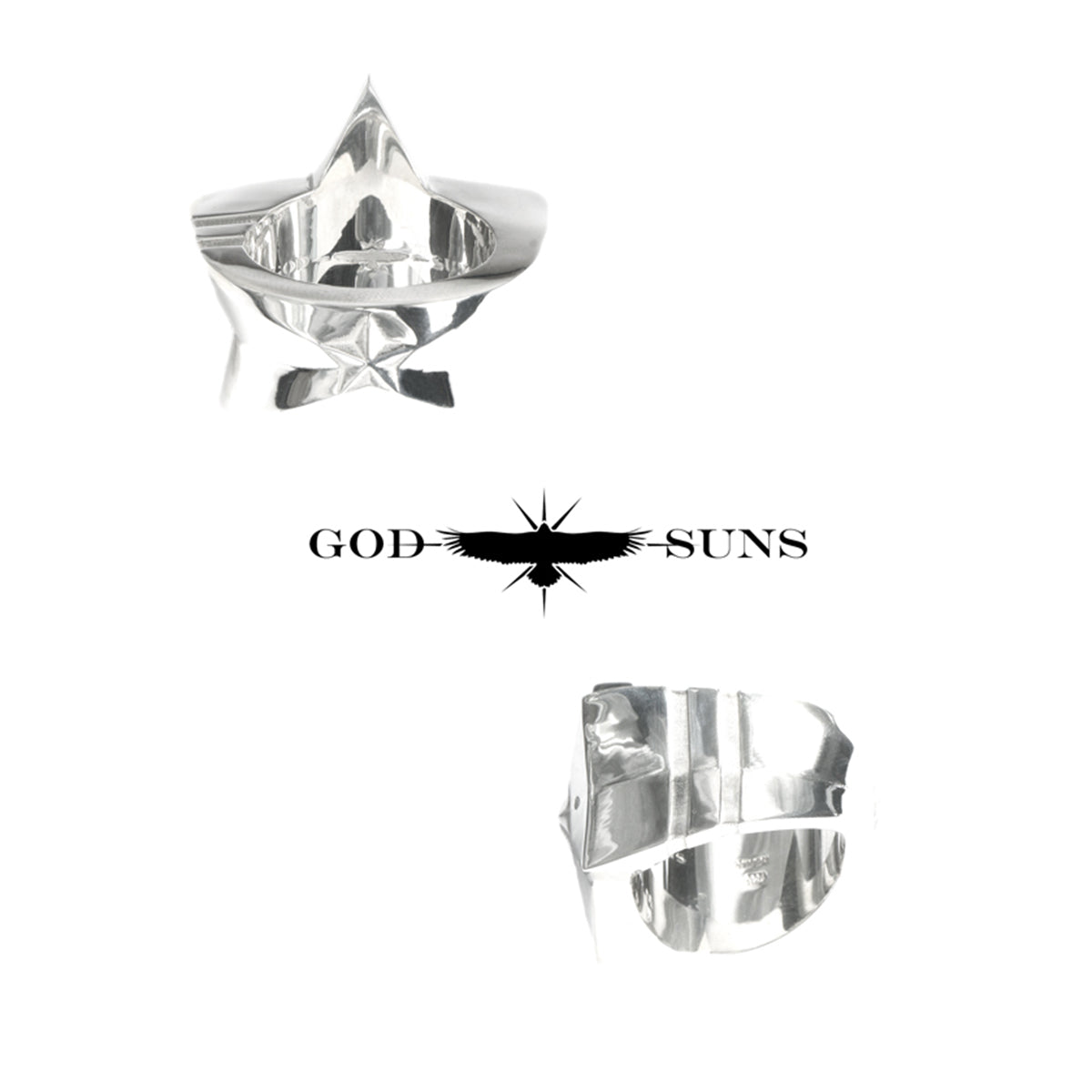 DOUBLE LINE STAR RING(Large)