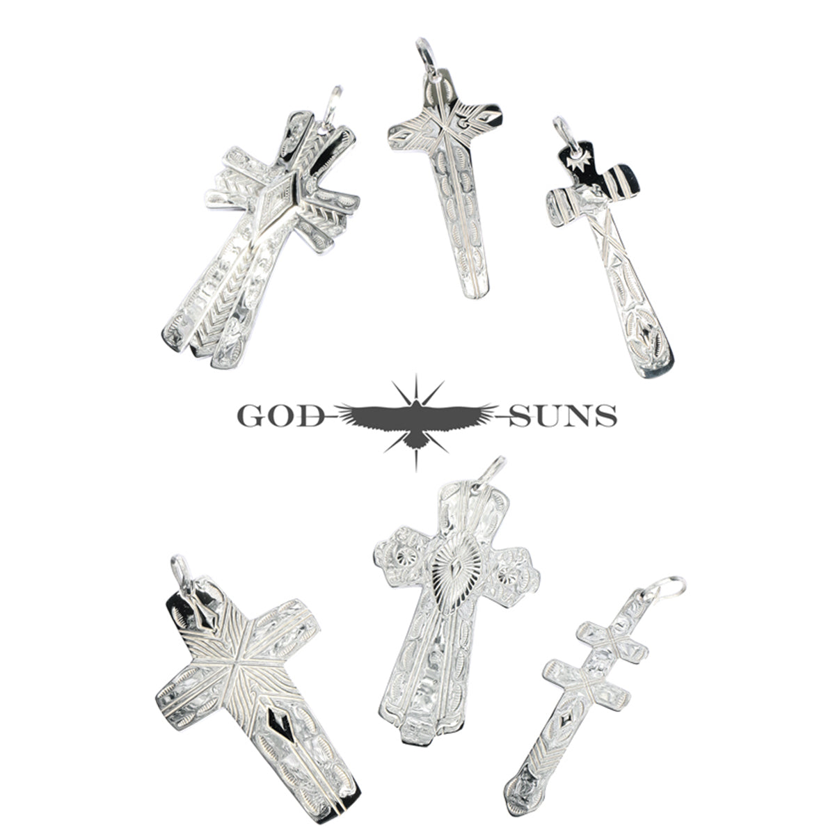 FLAP EAGLE CROSS PENDANT(Large)