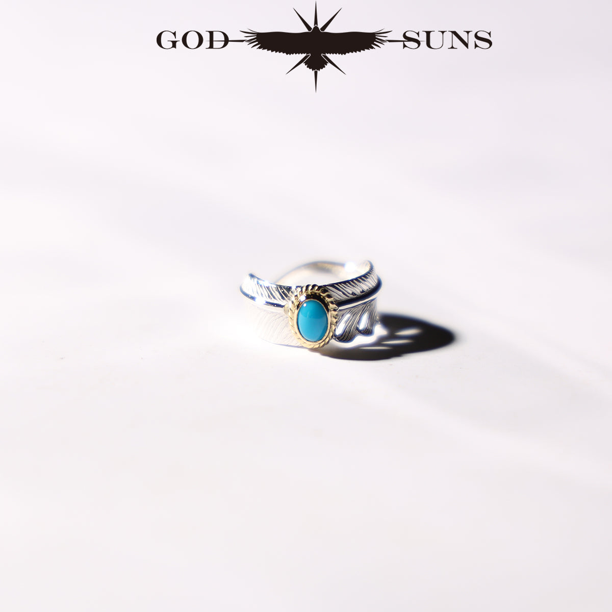Feather Ring Gold Rope TQ (Small Pinky)