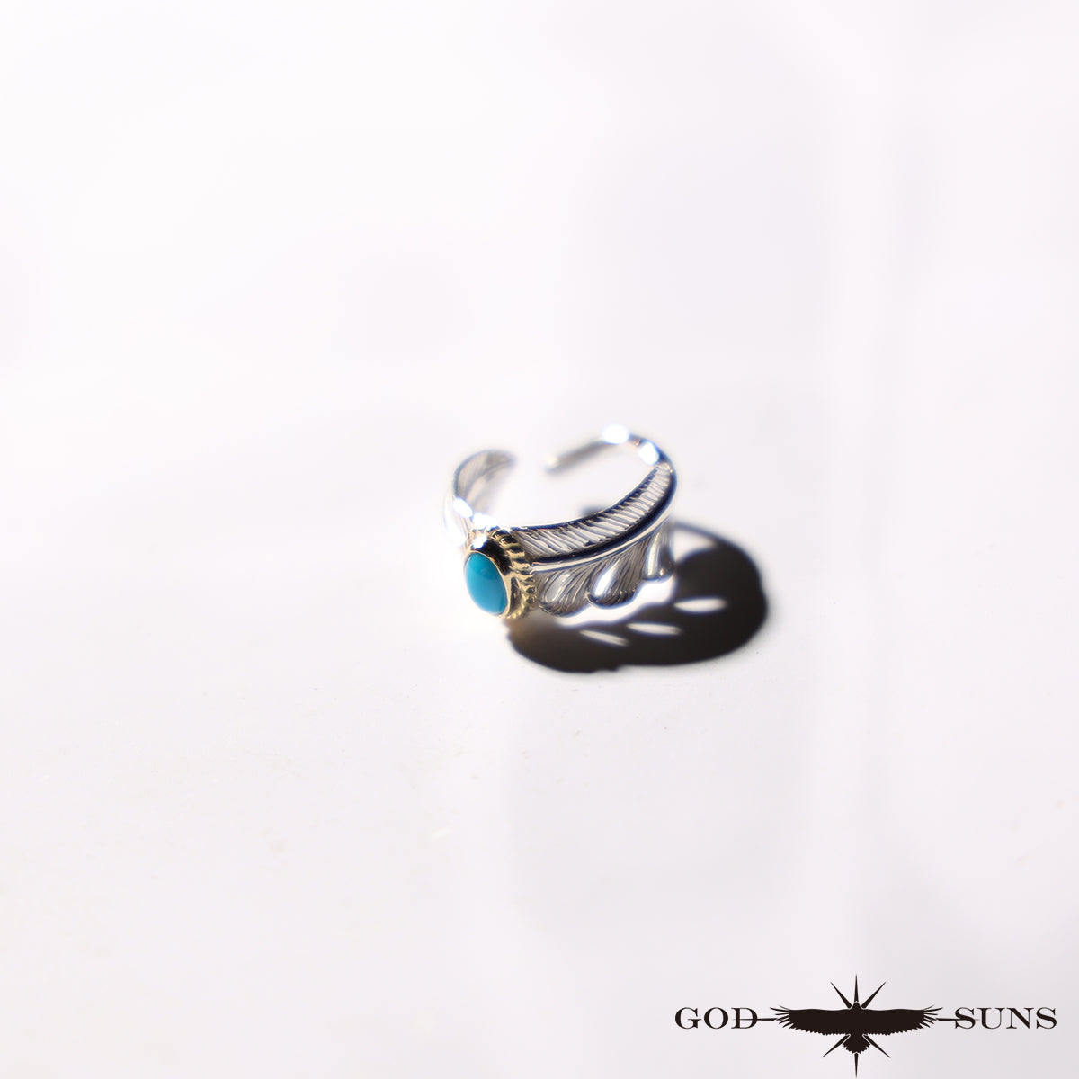 Feather Ring Gold Rope TQ (Small Pinky)