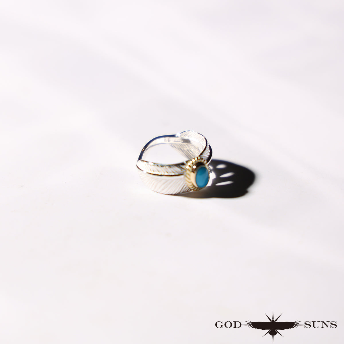 Feather Ring Gold Rope TQ (Small Pinky)