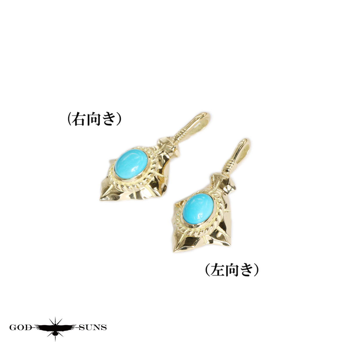K18矢尻金縄TQトップLL(右向きor左向き)