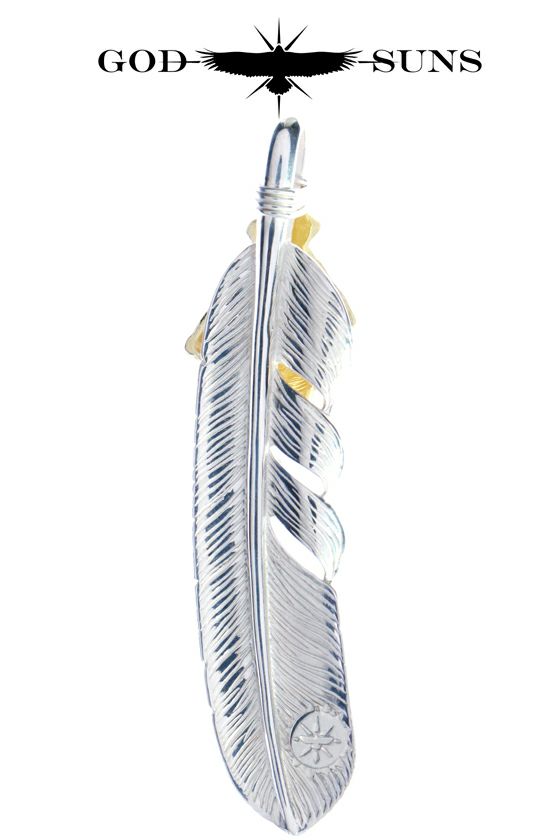 特大K18矢尻金縄TQフェザー(左向き)74mmタイプ