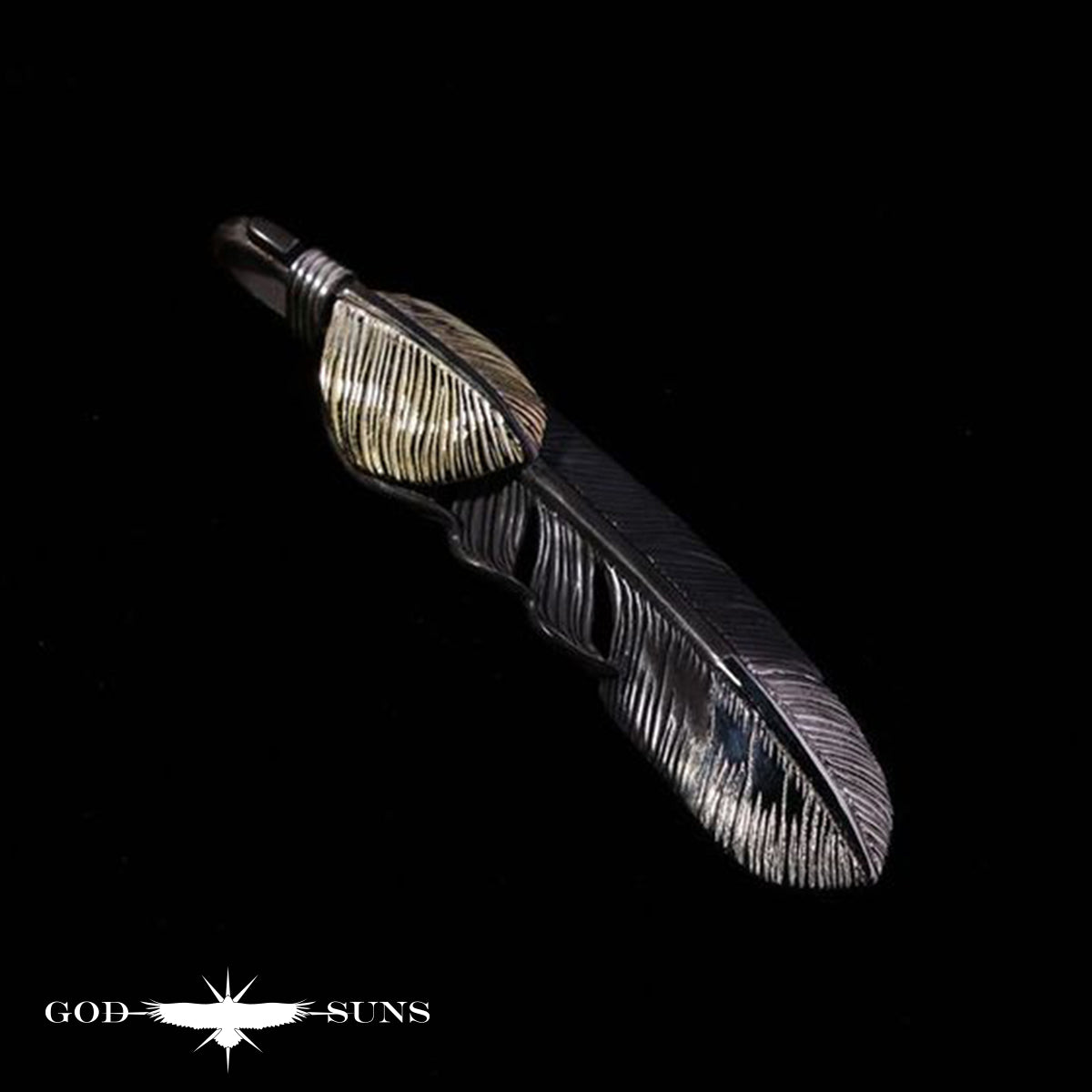 限定品 白頭鷲"羽軸銀"金ハート軸銀先プラチナフェザーLL(左向き)68mmタイプ