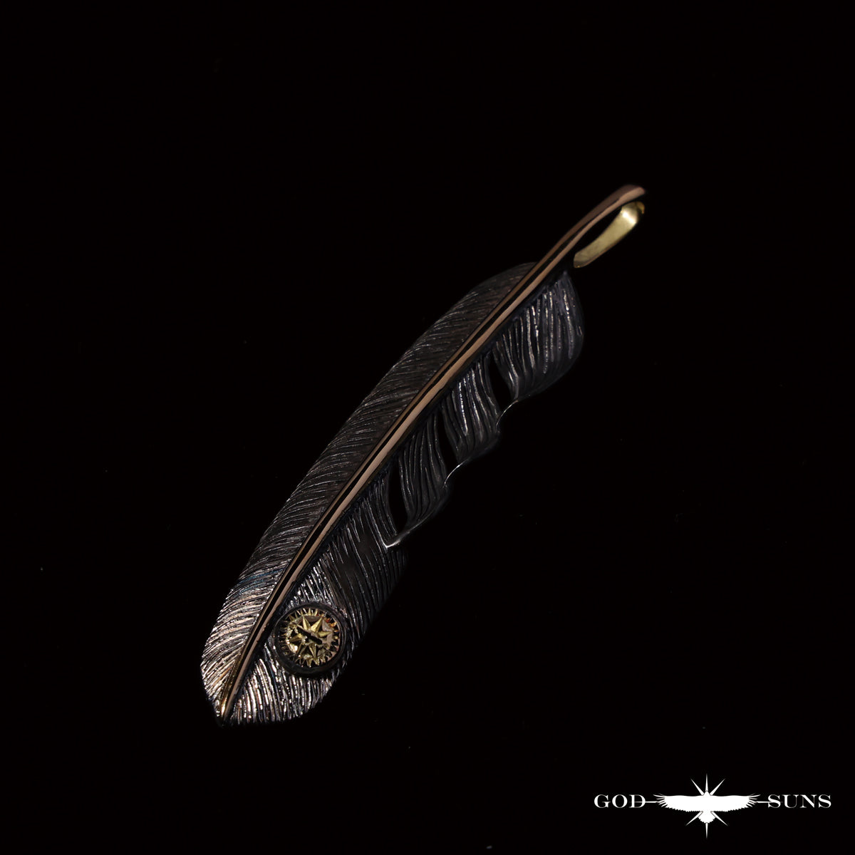 限定品 白頭鷲"羽軸金"先プラチナフェザー SPメタル付きLL(右向き)68mmタイプ
