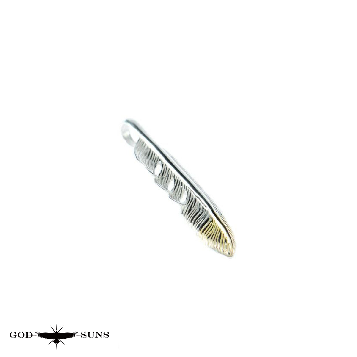 Gold feather M (left facing)