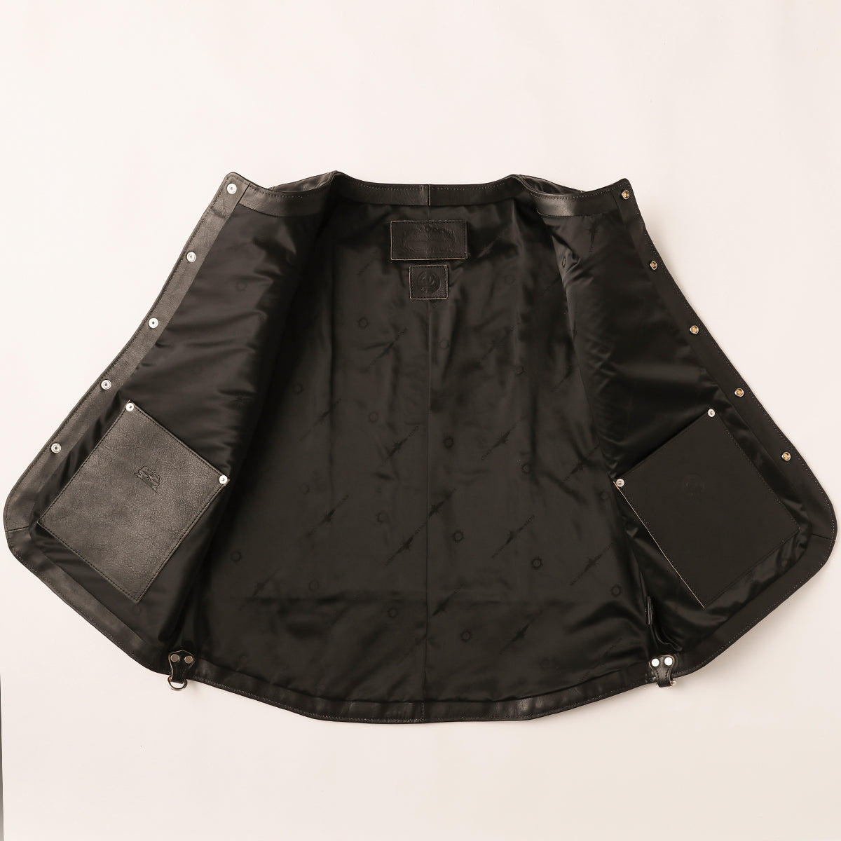 "NATIVE TOKYO STYLE" LEATHER VEST NORMAL MODEL GOD SUNS×ATSU LEATHER WORKS(BLACK)