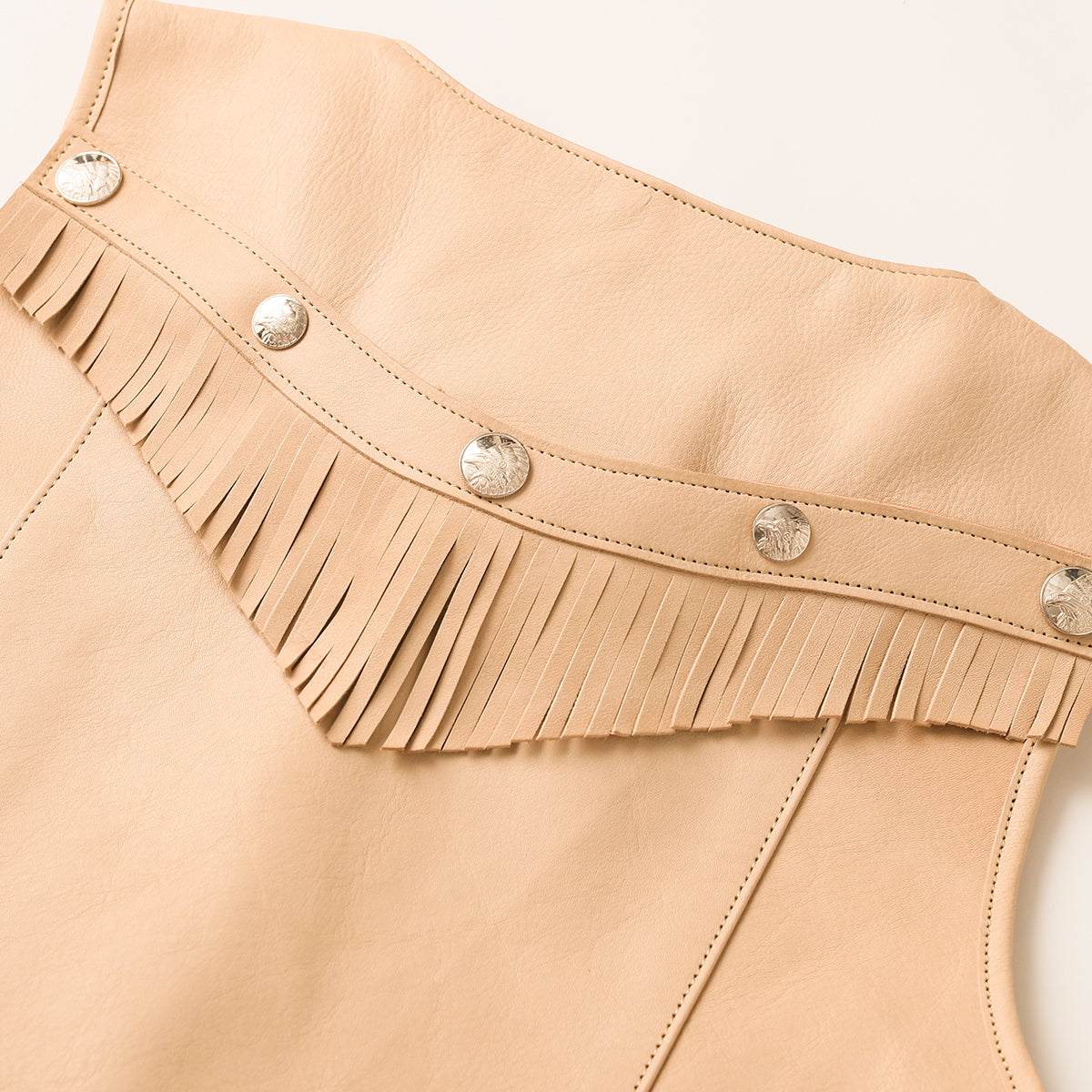 "NATIVE TOKYO STYLE" LEATHER VEST SP MODEL GOD SUNS×ATSU LEATHER WORKS(BEIGE)