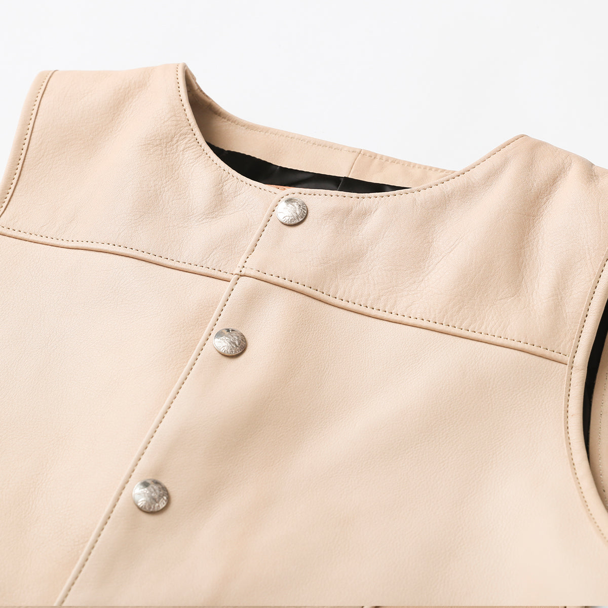 "NATIVE TOKYO STYLE" LEATHER VEST SP MODEL GOD SUNS×ATSU LEATHER WORKS(BEIGE)