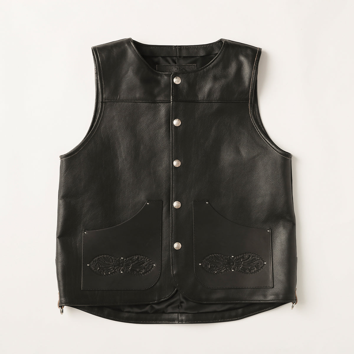 "NATIVE TOKYO STYLE" LEATHER VEST SP MODEL GOD SUNS×ATSU LEATHER WORKS(BLACK)