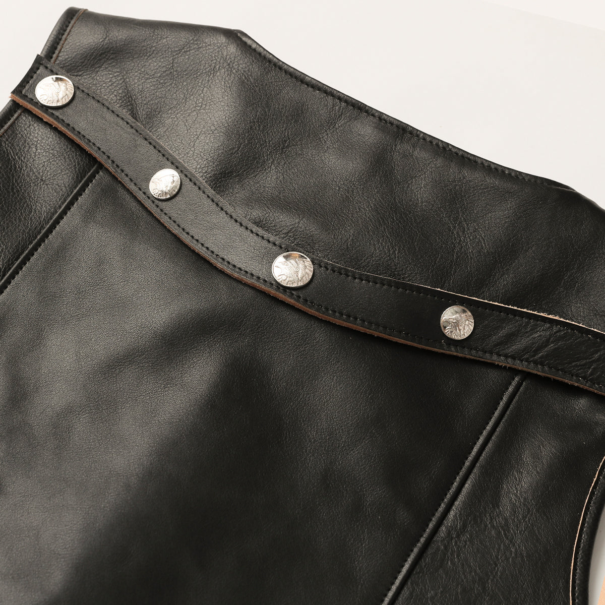 "NATIVE TOKYO STYLE" LEATHER VEST SP MODEL GOD SUNS×ATSU LEATHER WORKS(BLACK)