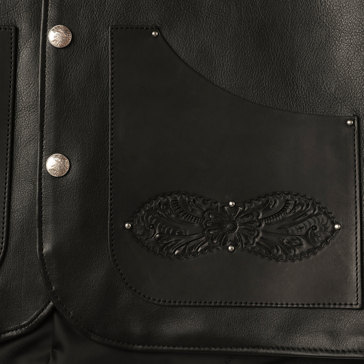 "NATIVE TOKYO STYLE" LEATHER VEST SP MODEL GOD SUNS×ATSU LEATHER WORKS(BLACK)