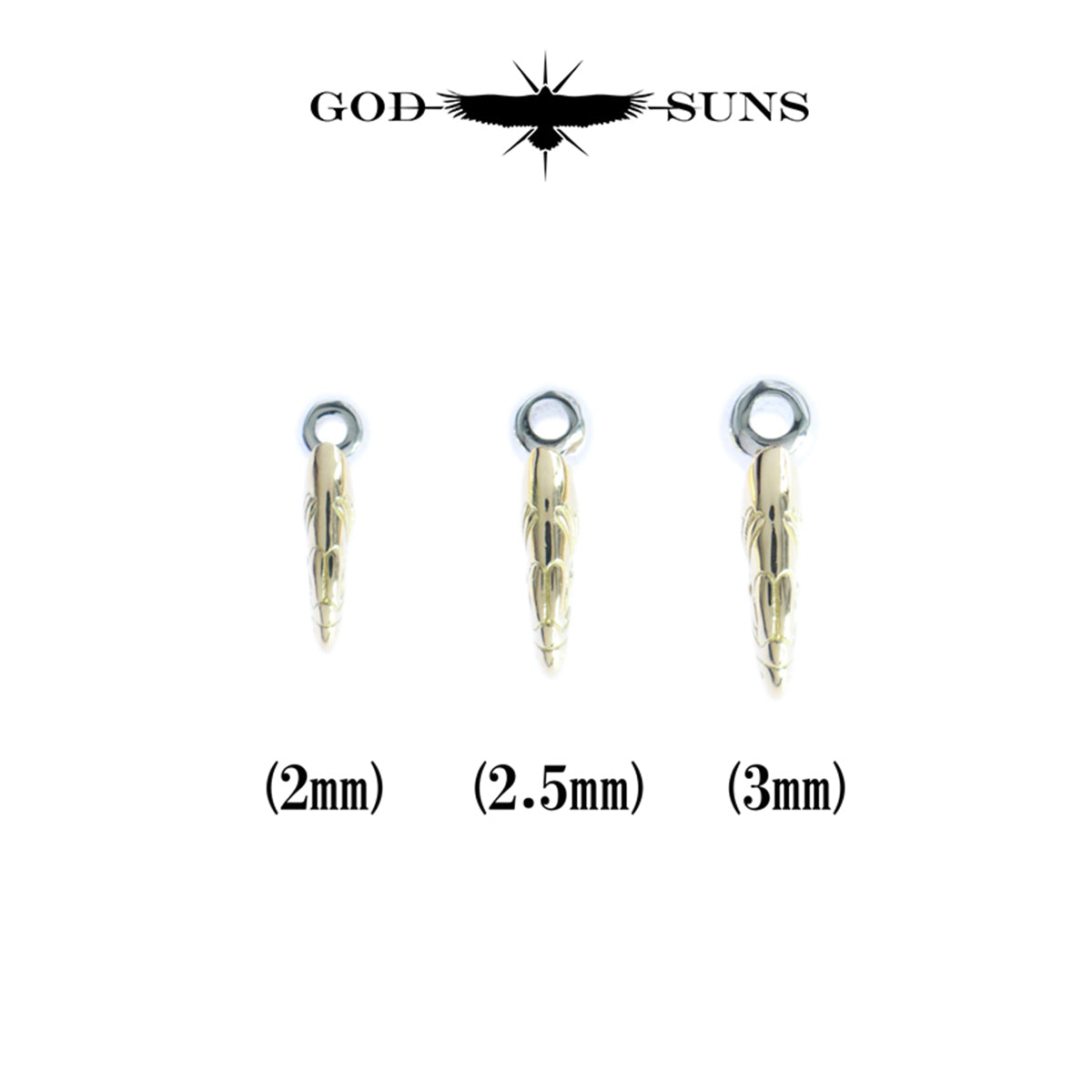 SV無垢K18イーグルヘッドビーズ(M)(1個売り)