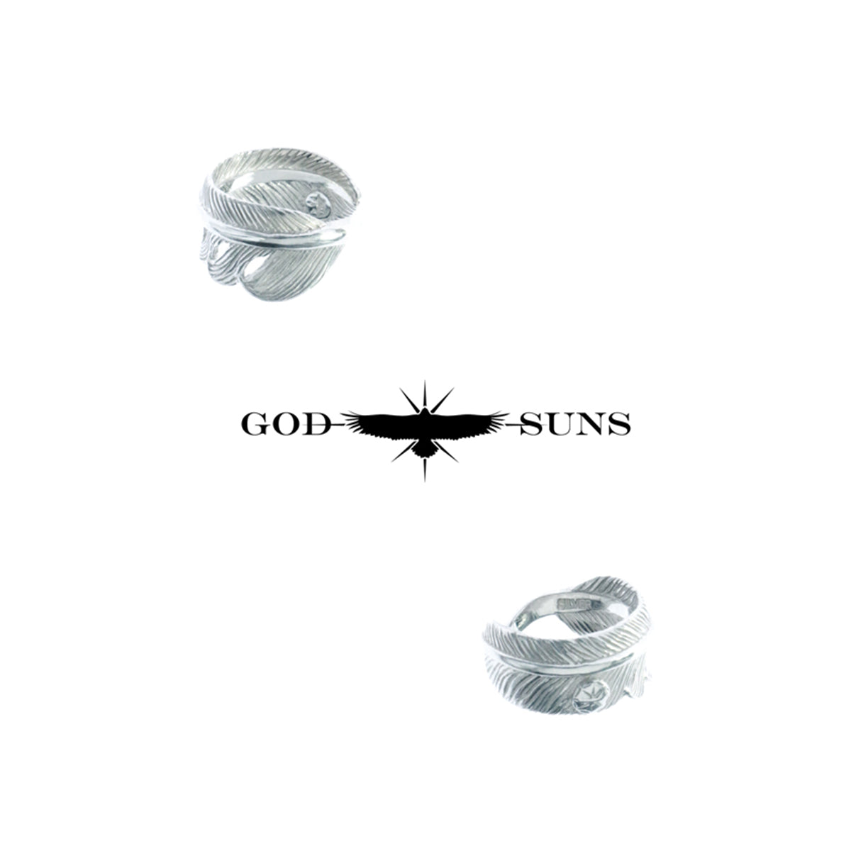 Feather ring with SV metal (small pinky)