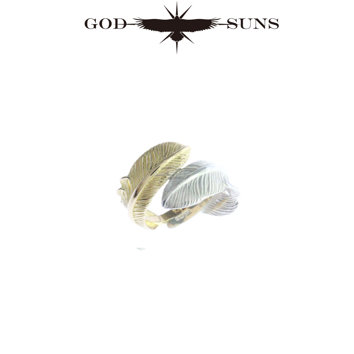 Double feather ring (SV x K18) (large pinky)
