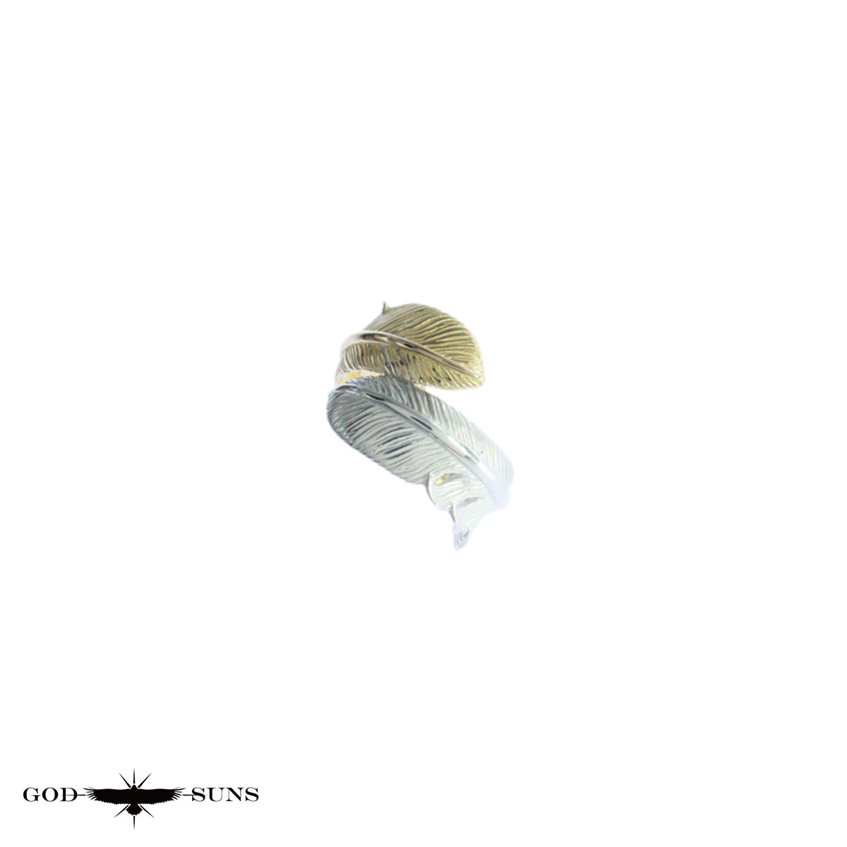 Double Feather Ring (SV x K18) (Regular Small)