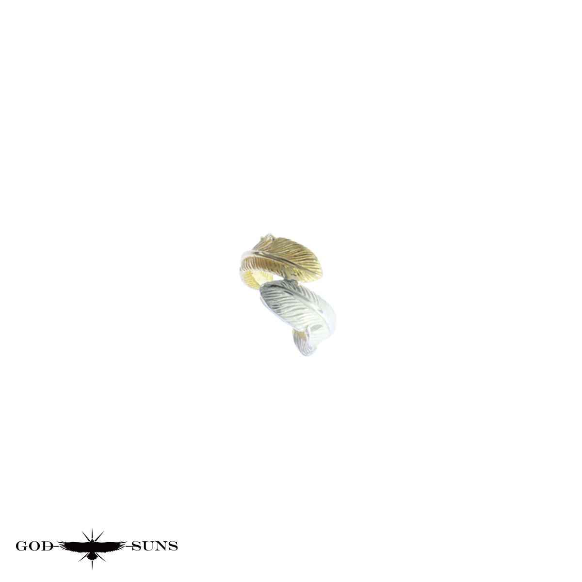 Double feather ring (SV x K18) (small pinky)