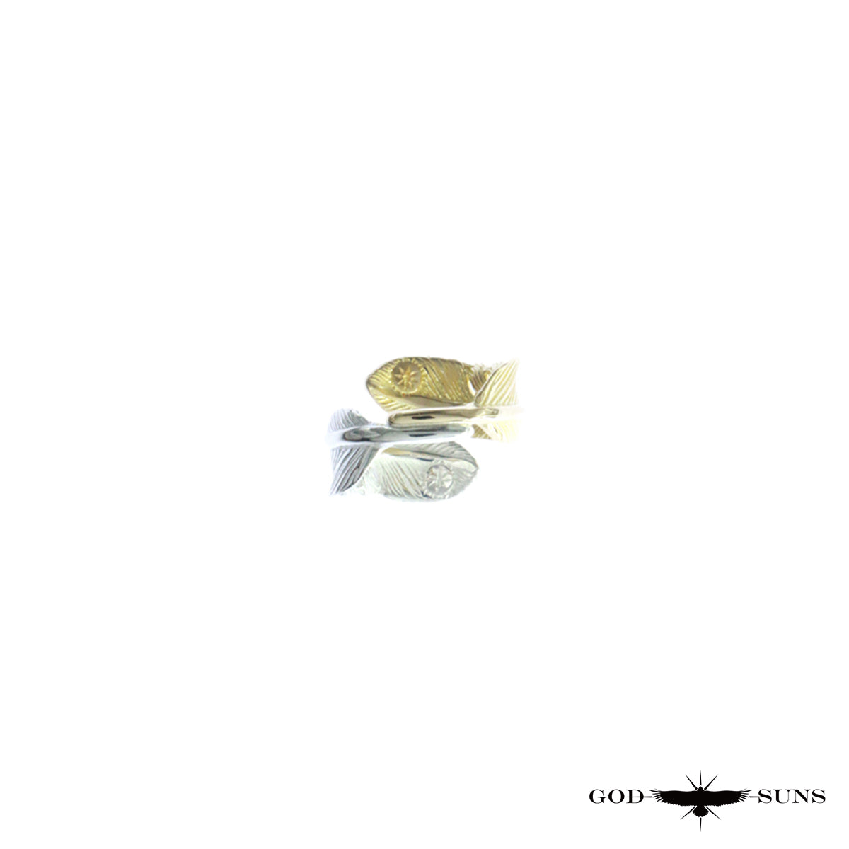 Double Feather Ring (SV x K18) (Regular Small)