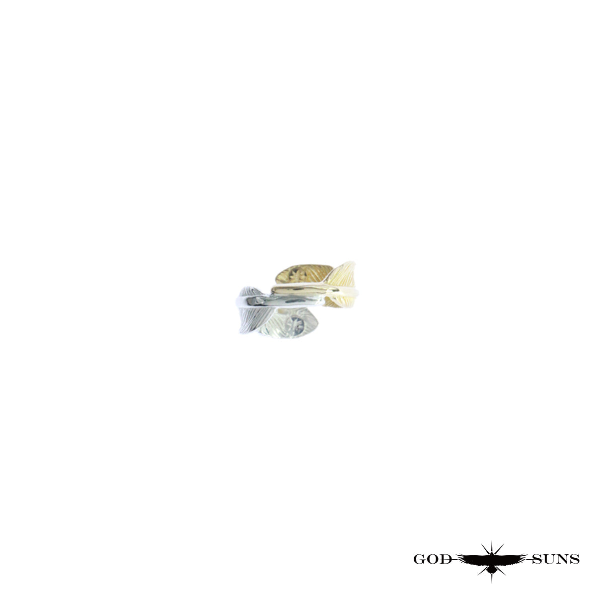 Double feather ring (SV x K18) (small pinky)