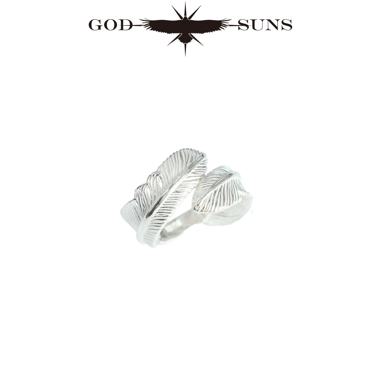 Double Feather Ring (SV x SV) (Large Pinky)