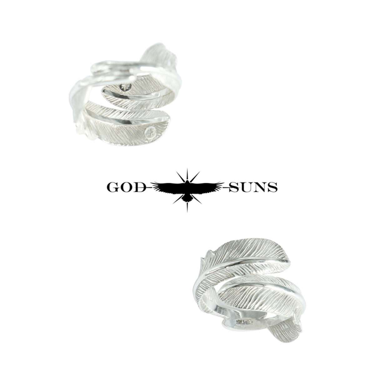 Double Feather Ring (SV x SV) (Regular Large)