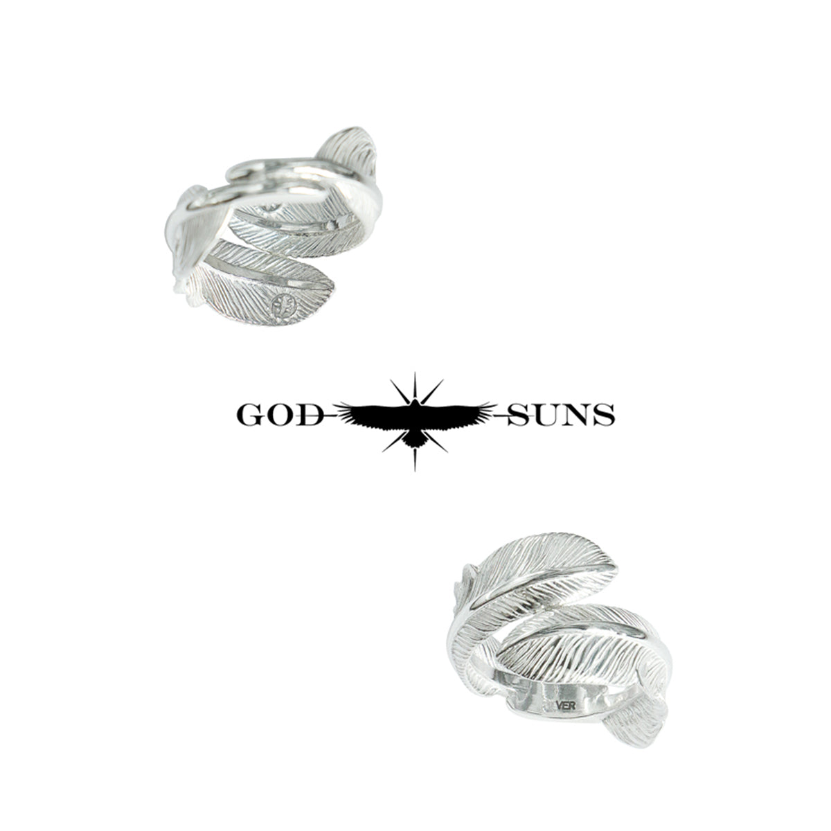 Double Feather Ring (SV x SV) (Regular Small)