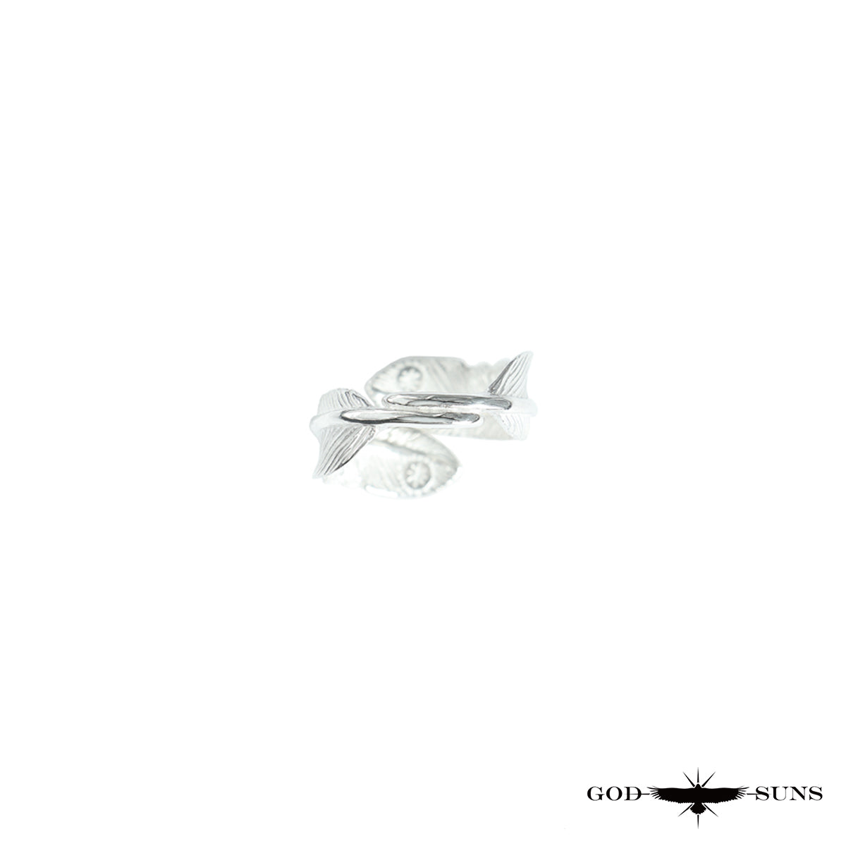 Double Feather Ring (SV x SV) (Large Pinky)