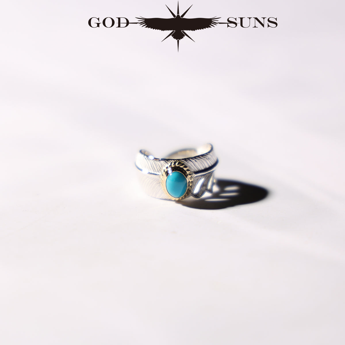 Feather Ring Gold Rope TQ (Large Pinky)