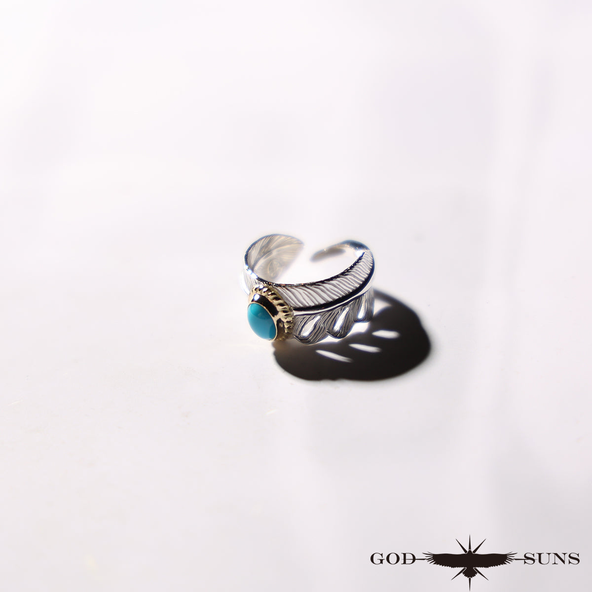 Feather Ring Gold Rope TQ (Large Pinky)