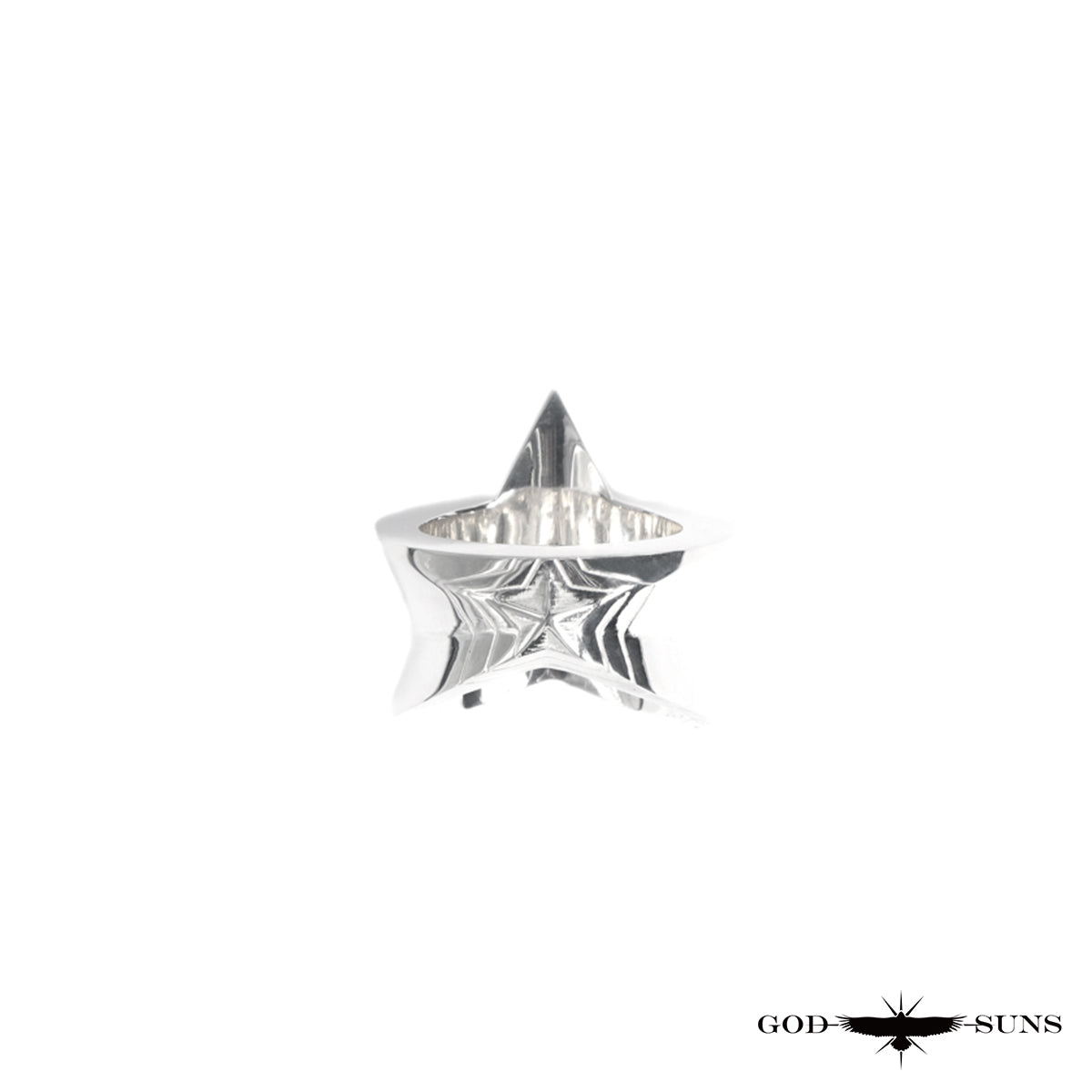 Eagle x Sunburst Ring (SV Plain) Large (Male Eagle)