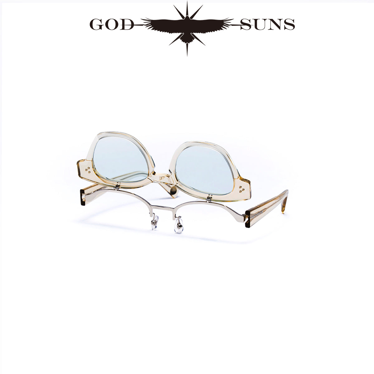 CYBORG CLEAR YELLOW/LIGHT BLUE LENS