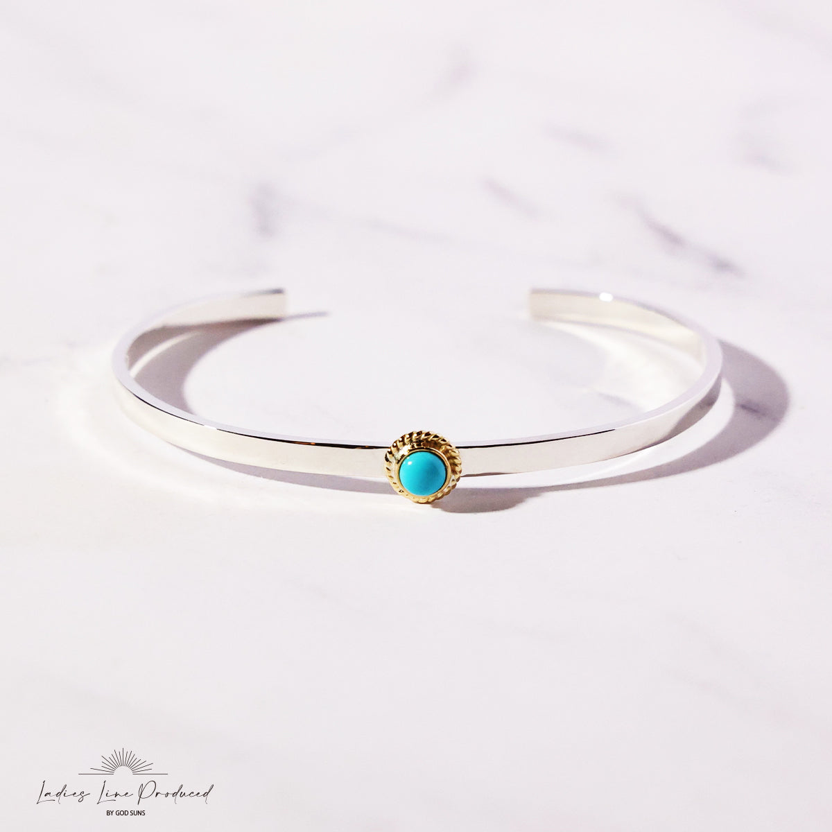Flat bangle with SV metal, 8mm plate