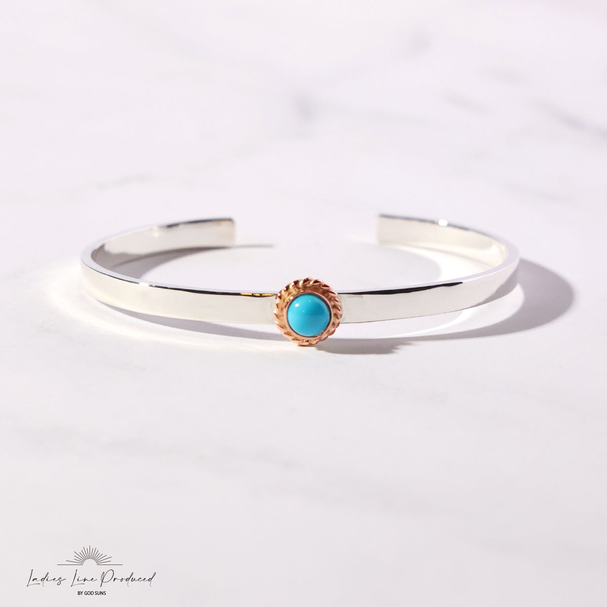 Flat bangle with SV metal, 8mm plate