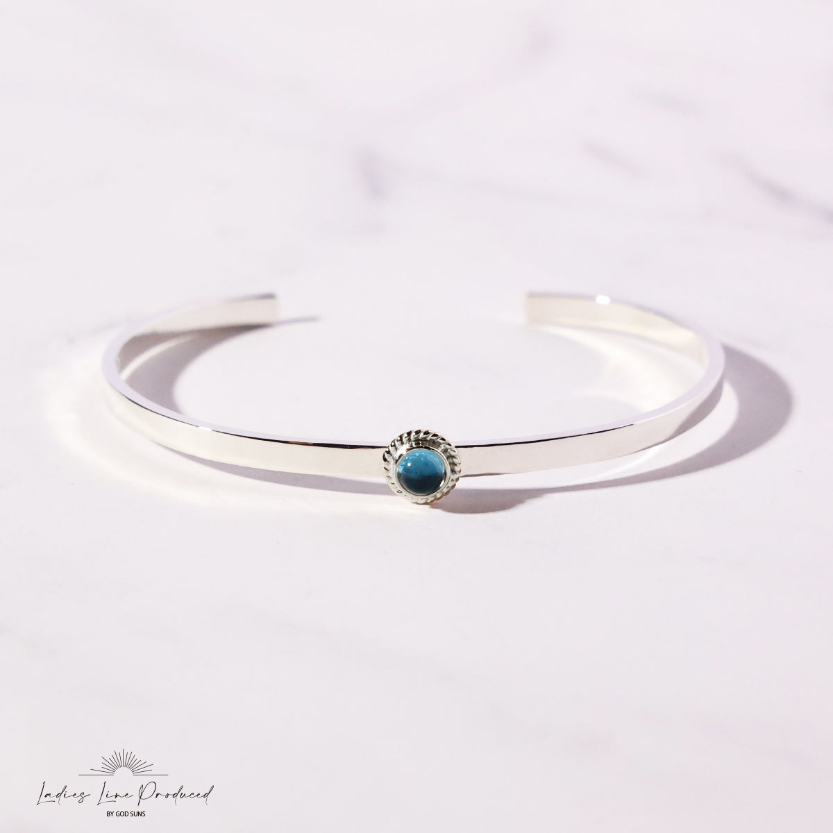 Flat bangle with SV metal, 8mm plate