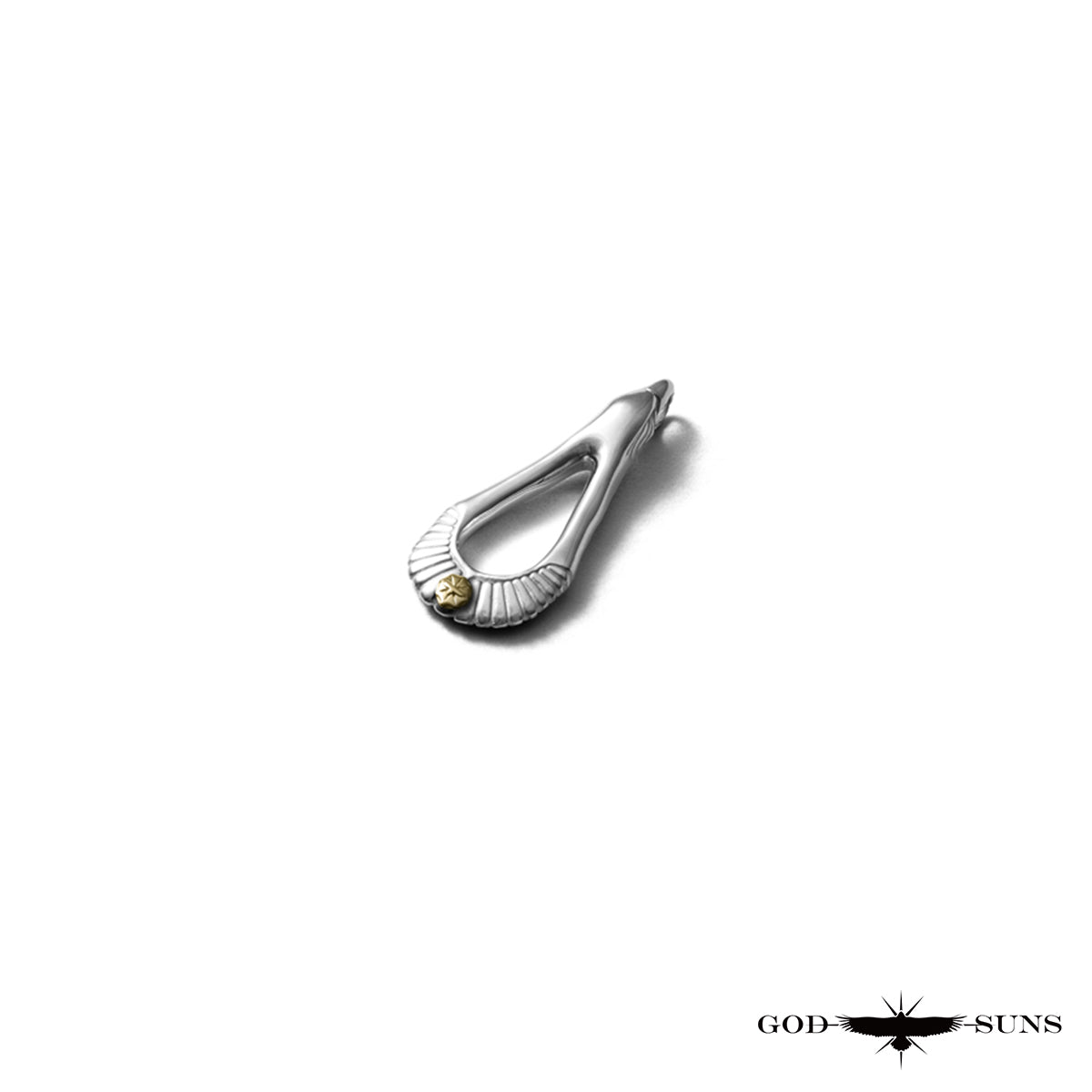 イーグル×サンバーストペンダントトップ(K18メタル付き) 雌鷲モデル小24mm