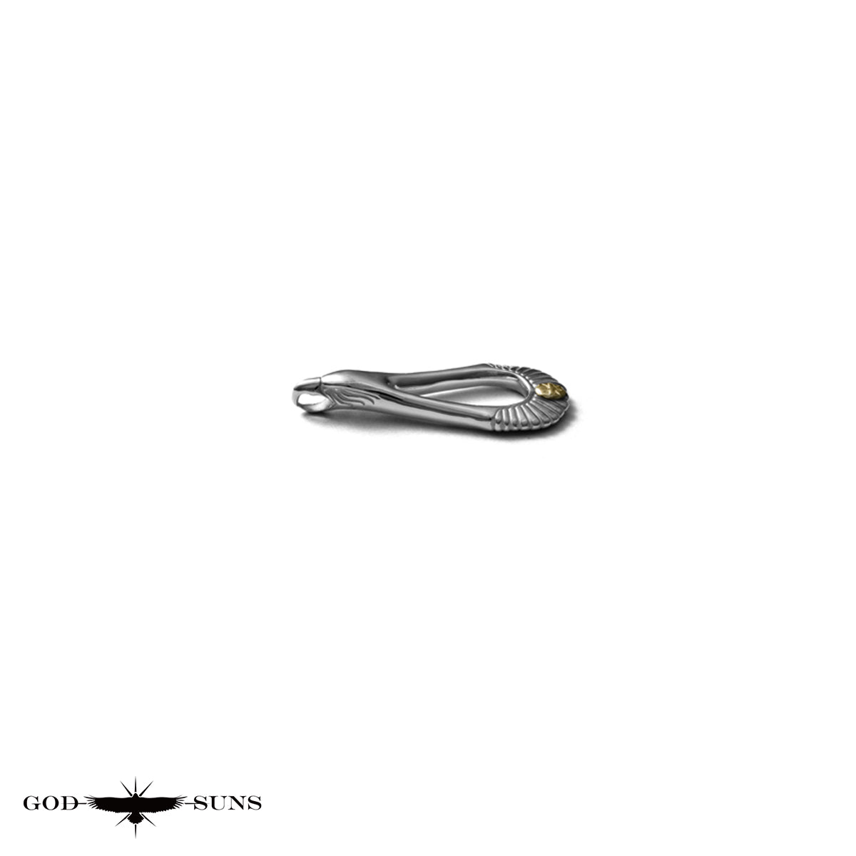 イーグル×サンバーストペンダントトップ(K18メタル付き) 雌鷲モデル小27mm