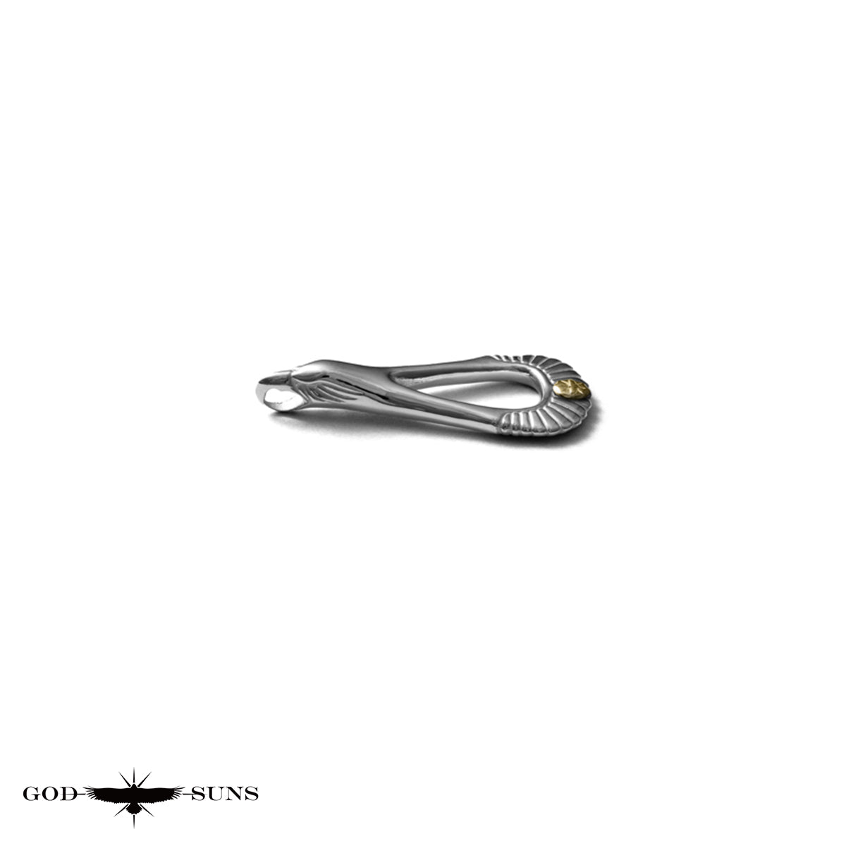 イーグル×サンバーストペンダントトップ(K18メタル付き) 雄鷲モデル中33mm